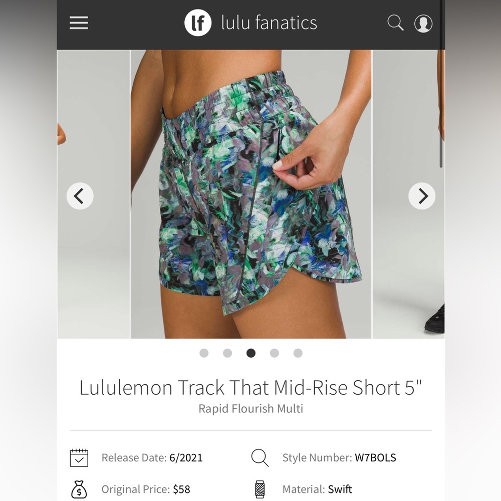 Lululemon Track That Mid-Rise Short 5”